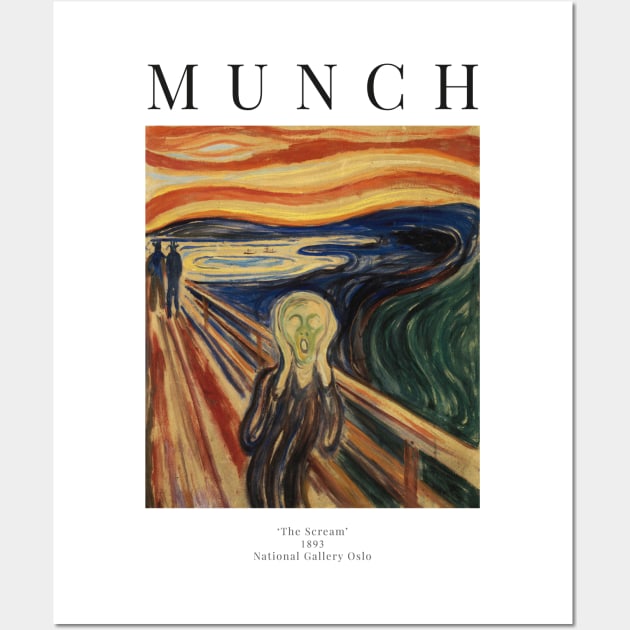 The Scream - Edvard Munch - Exhibition Poster Wall Art by studiofrivolo